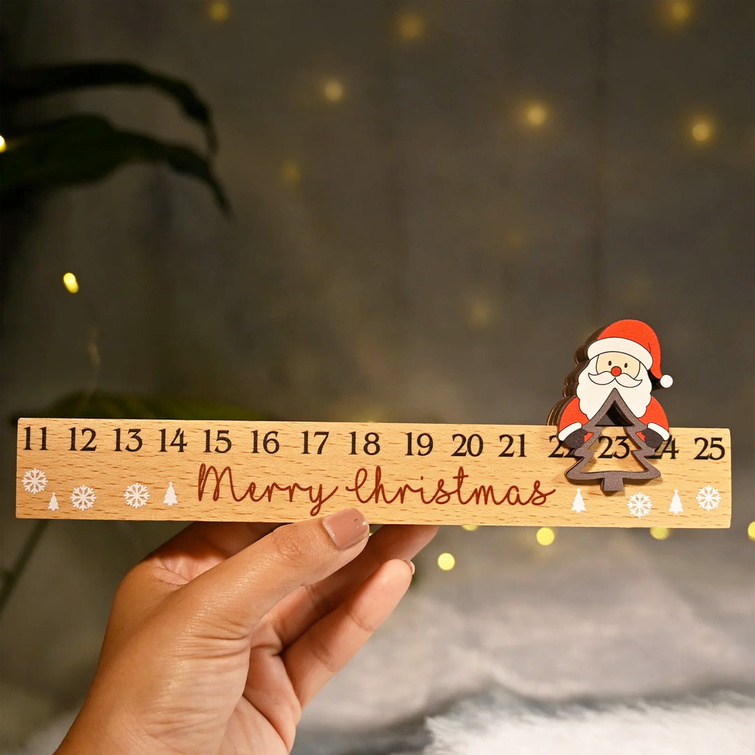 Laser Cut Wooden Santa Theme Christmas Advent Calendar