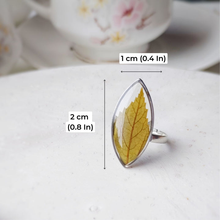 Leaf of Faith Preserved Flower Ring - Hibiscus