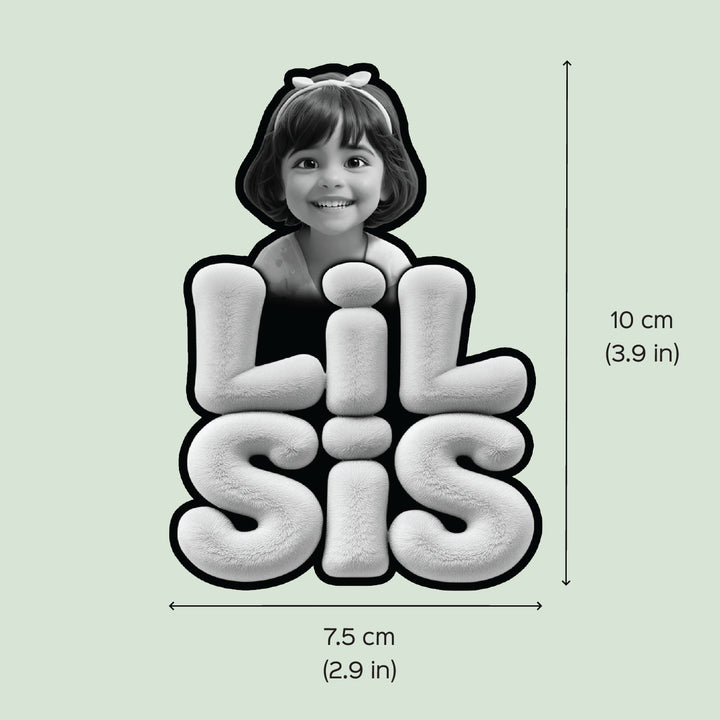 Photo Personalized "Lil Sis" Acrylic Fridge Magnet