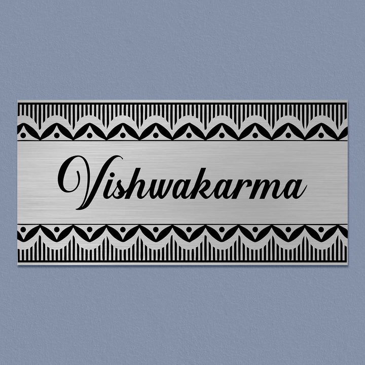 Personalized Line Art Stainless Steel Name Plate