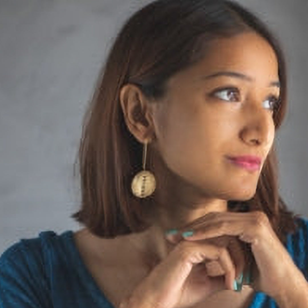 Statement Linear Paddle Hooks Brass Earrings