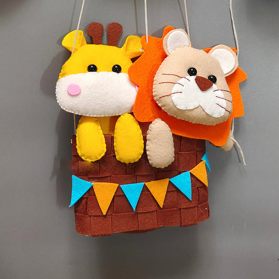 Hand-stitched Hot Air Balloon Felt Nameplate