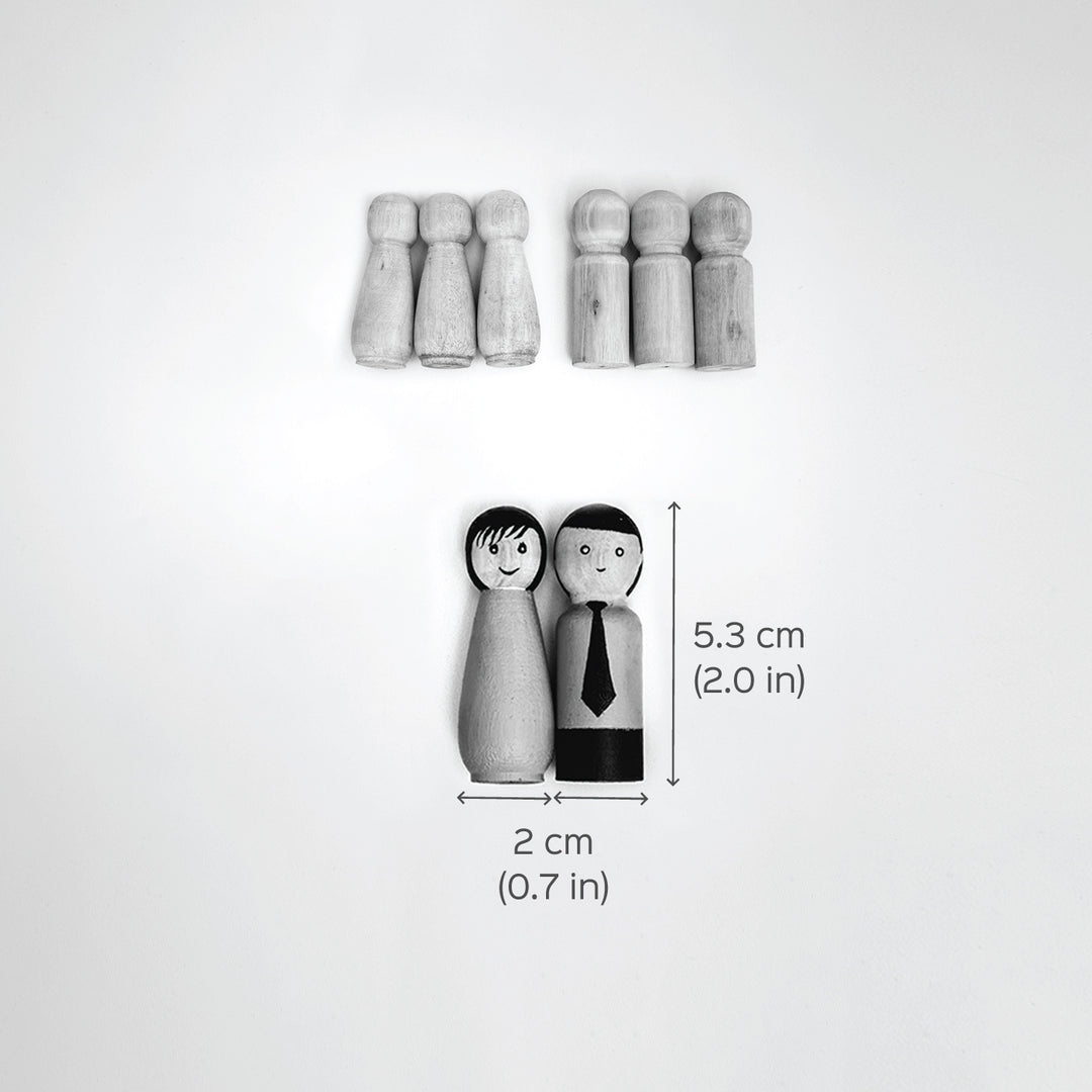 DIY Small Wooden Peg Doll Bases