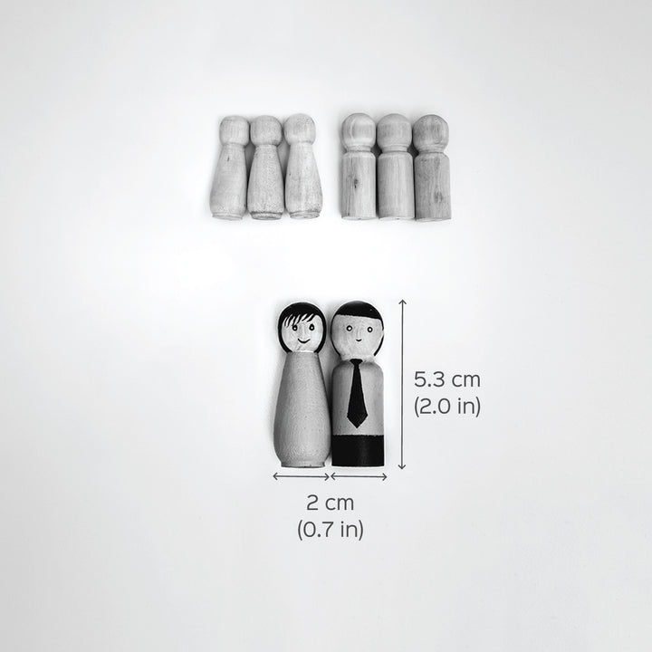 DIY Small Wooden Peg Doll Bases