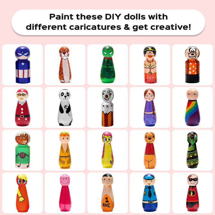 DIY Small Wooden Peg Doll Bases