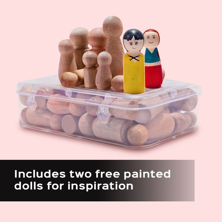 DIY Small Wooden Peg Doll Bases