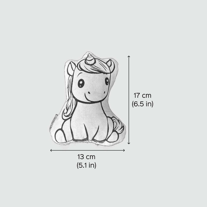 Color Your Own Unicorn Theme Cushion DIY Kit With Fabric Markers For Kids