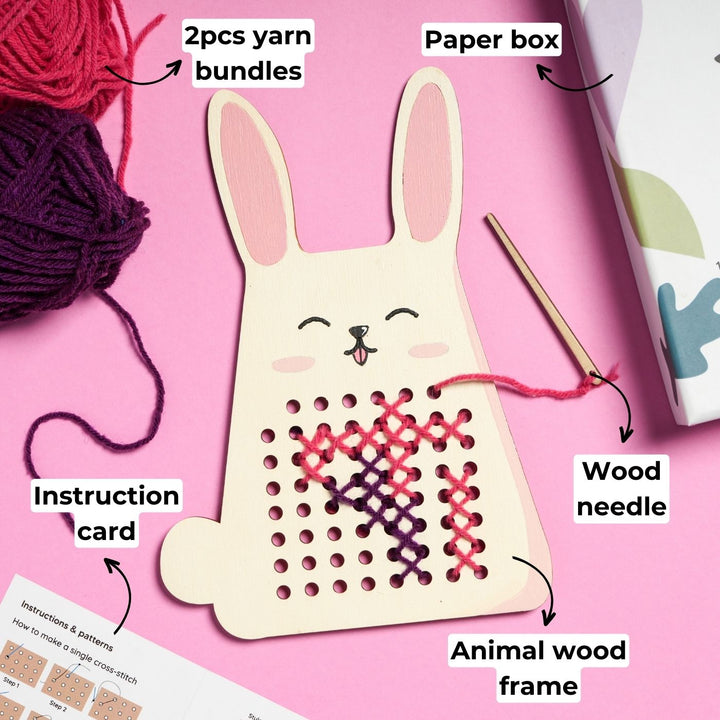 Wooden Animal Frame Cross Stitch Kit