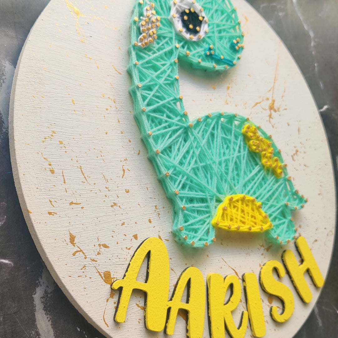 Personalized Animal Theme Kids String Art Nameplate