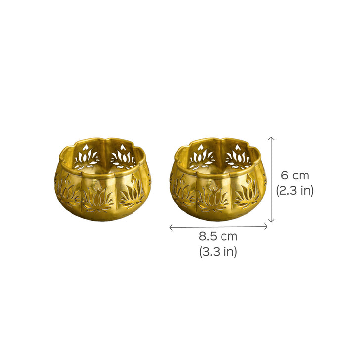 Lotus Votive Tealight Holder | Set of 2