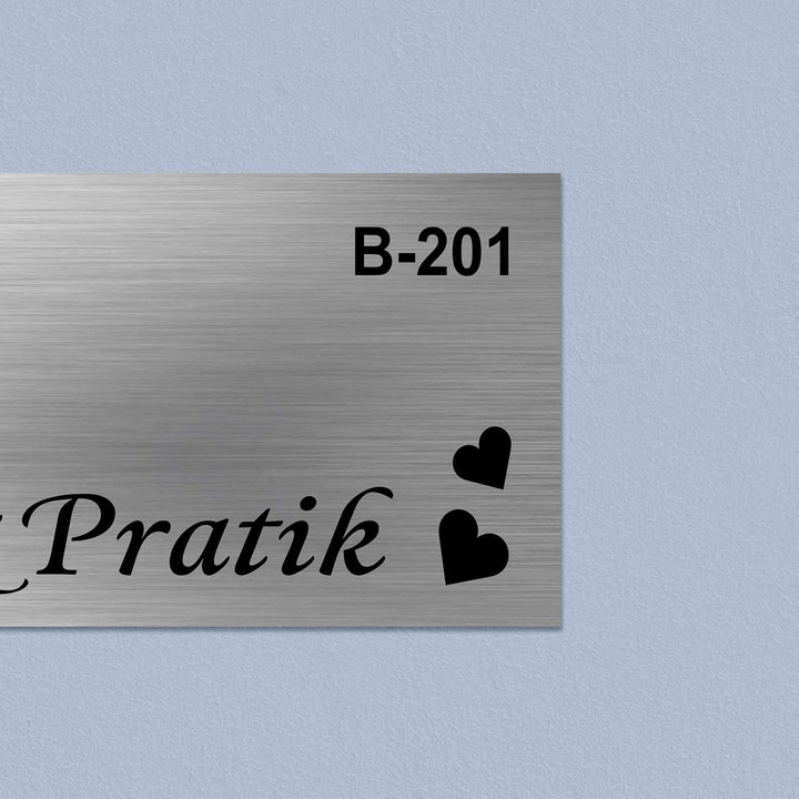 Personalized Love Theme Stainless Steel Name Plate