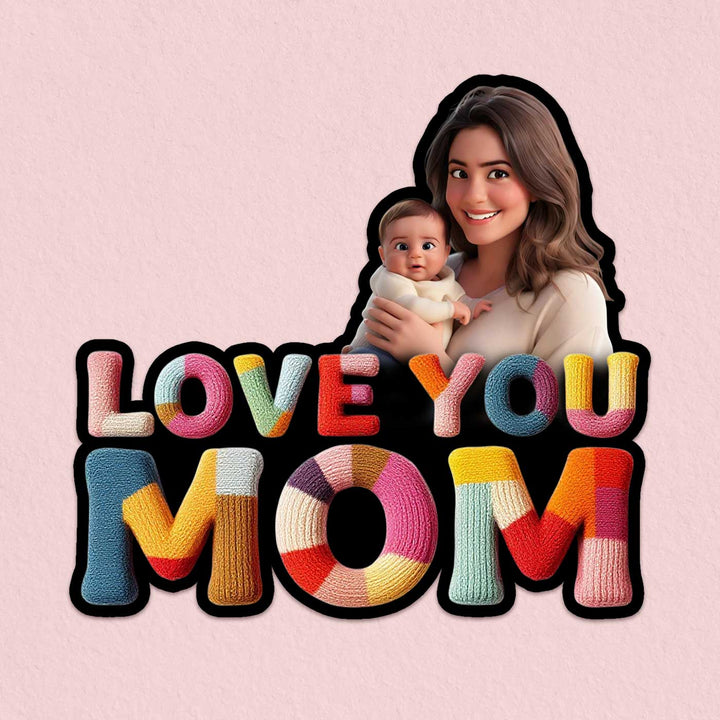 Photo Personalized "Love You Mom" Acrylic Fridge Magnet
