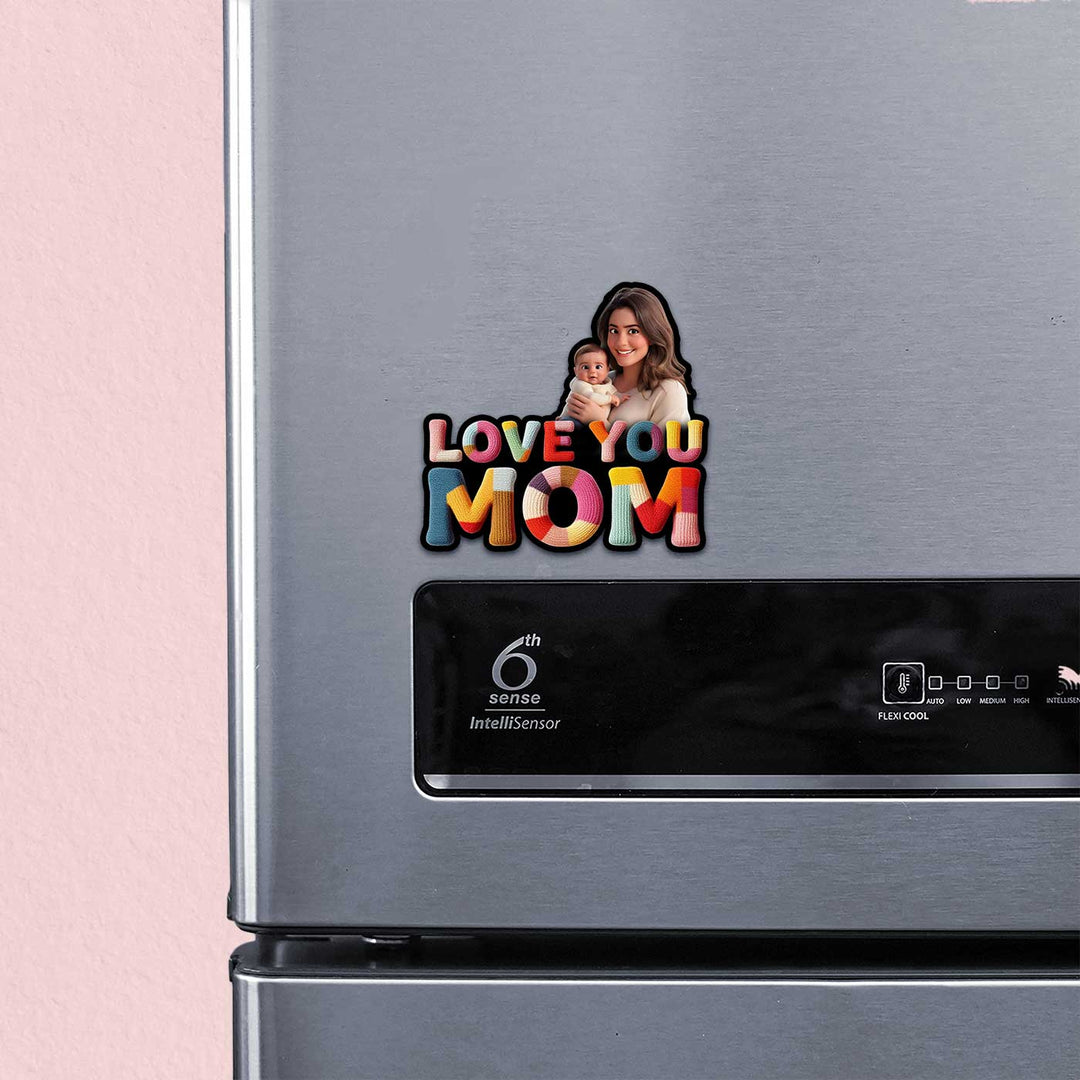 Photo Personalized "Love You Mom" Acrylic Fridge Magnet