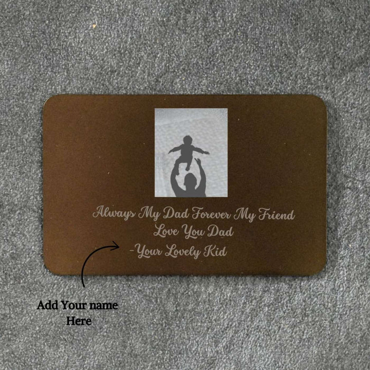 Photo Personalized Handmade Printed Love You Dad Paper Greeting Card