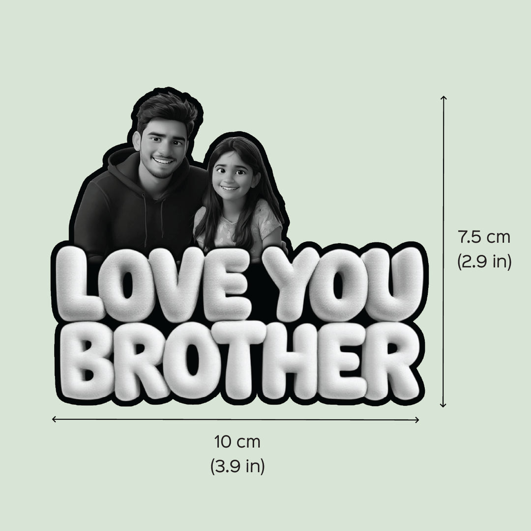 Photo Personalized "Love You Brother" Acrylic Fridge Magnet