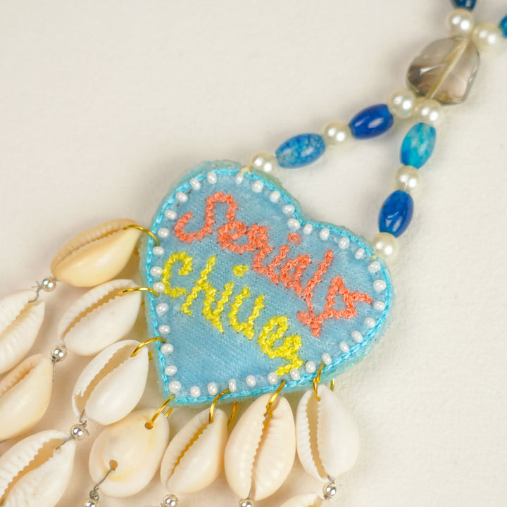Handmade Beaded Serial Chiller Theme Lumba Rakhi With Roli Chawal For Bhabhi