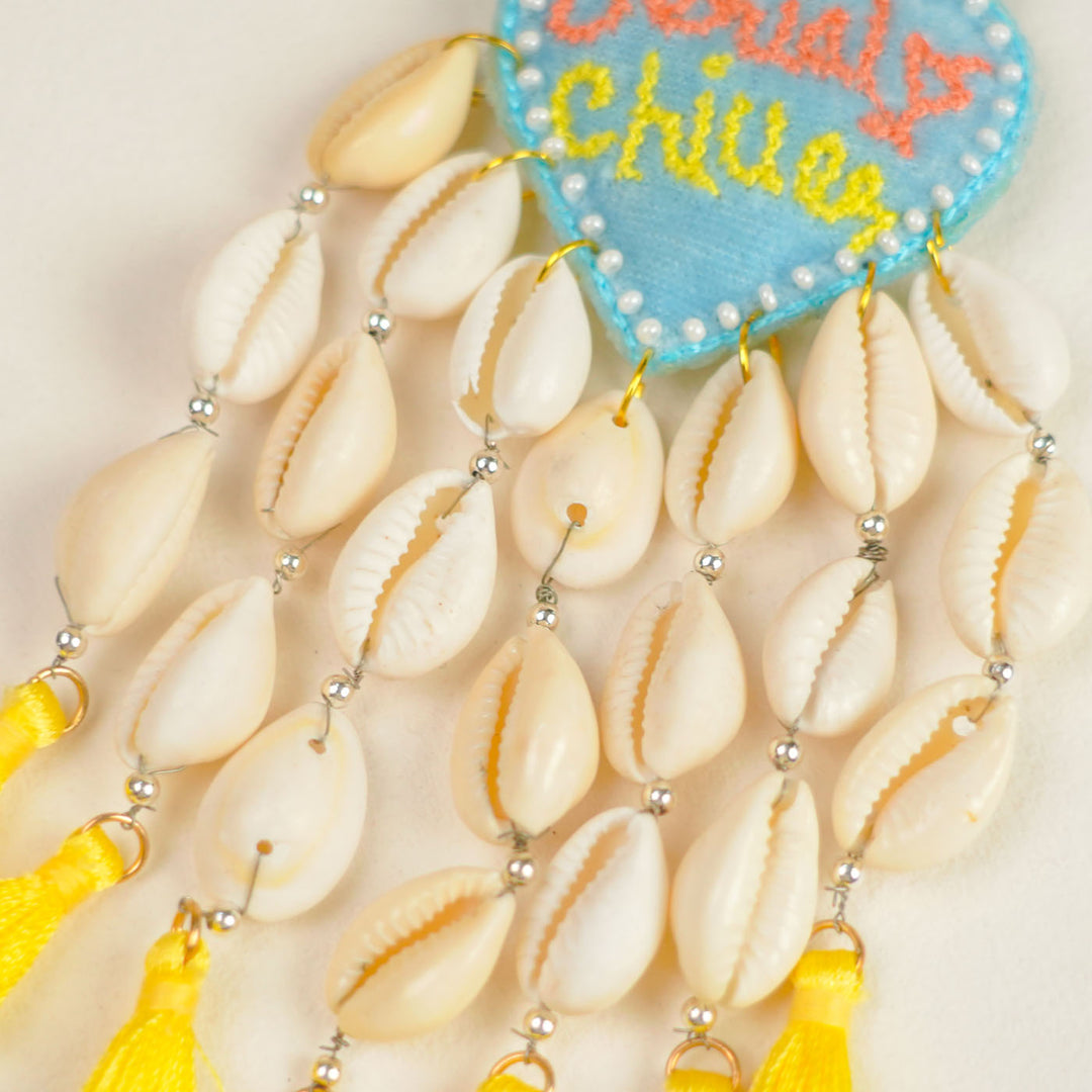 Handmade Beaded Serial Chiller Theme Lumba Rakhi With Roli Chawal For Bhabhi
