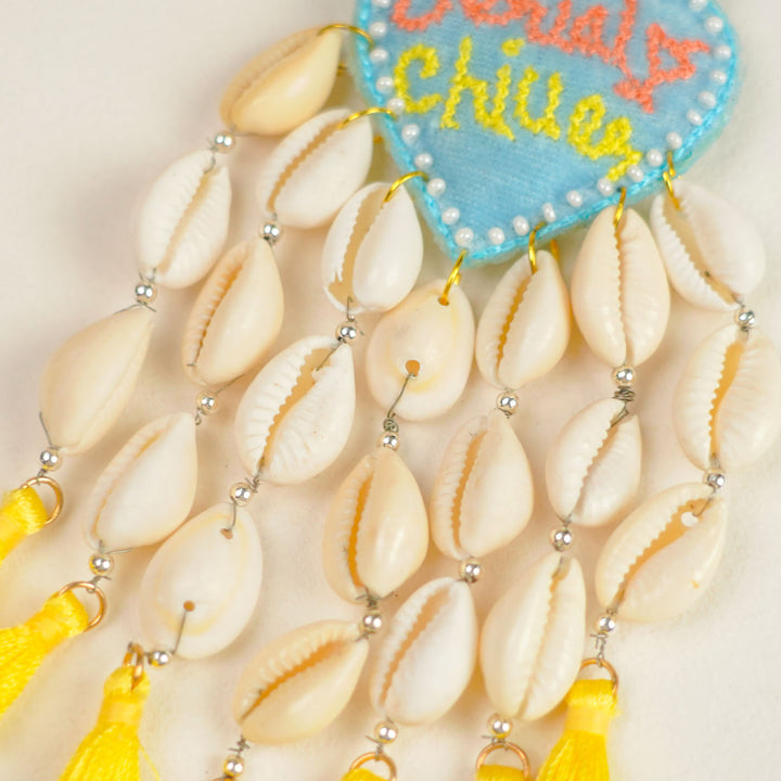 Handmade Beaded Serial Chiller Theme Lumba Rakhi With Roli Chawal For Bhabhi