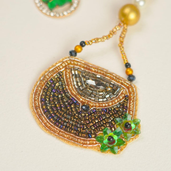 Handmade Beaded Shopping Theme Lumba Rakhi With Roli Chawal For Bhabhi