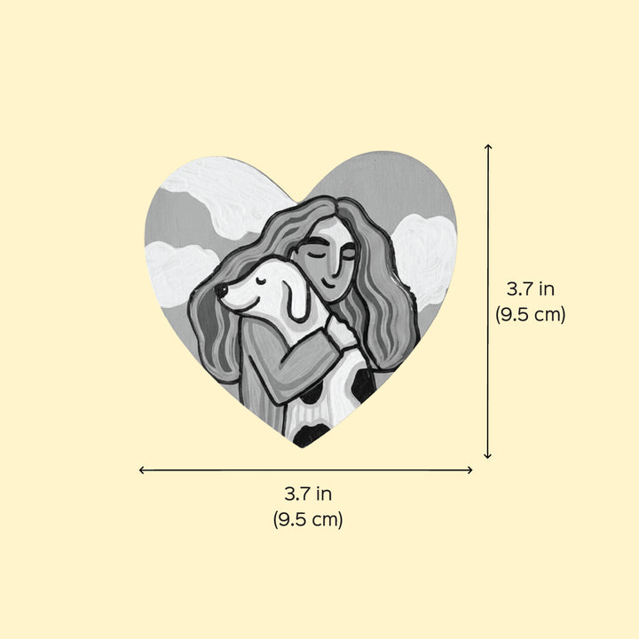 Hand-Painted Marley & Me MDF Wood Fridge Magnet