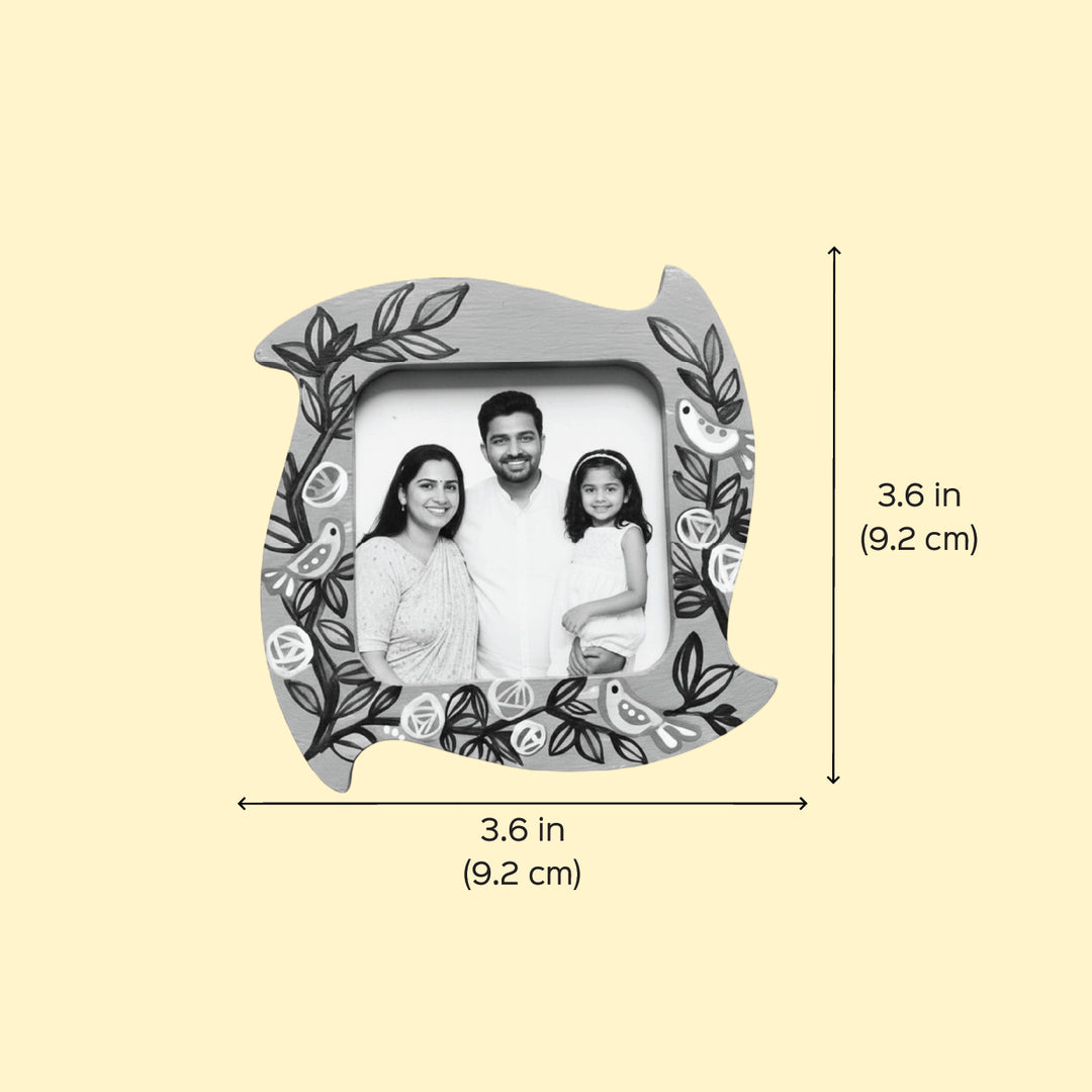 Hand-Painted Nightingale MDF Wood Fridge Magnet Frame