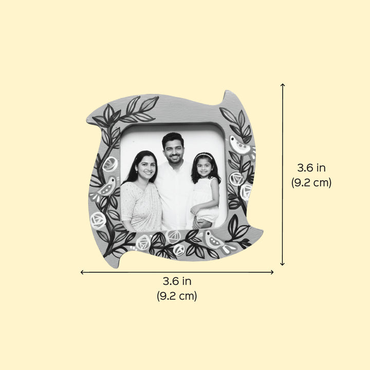 Hand-Painted Nightingale MDF Wood Fridge Magnet Frame