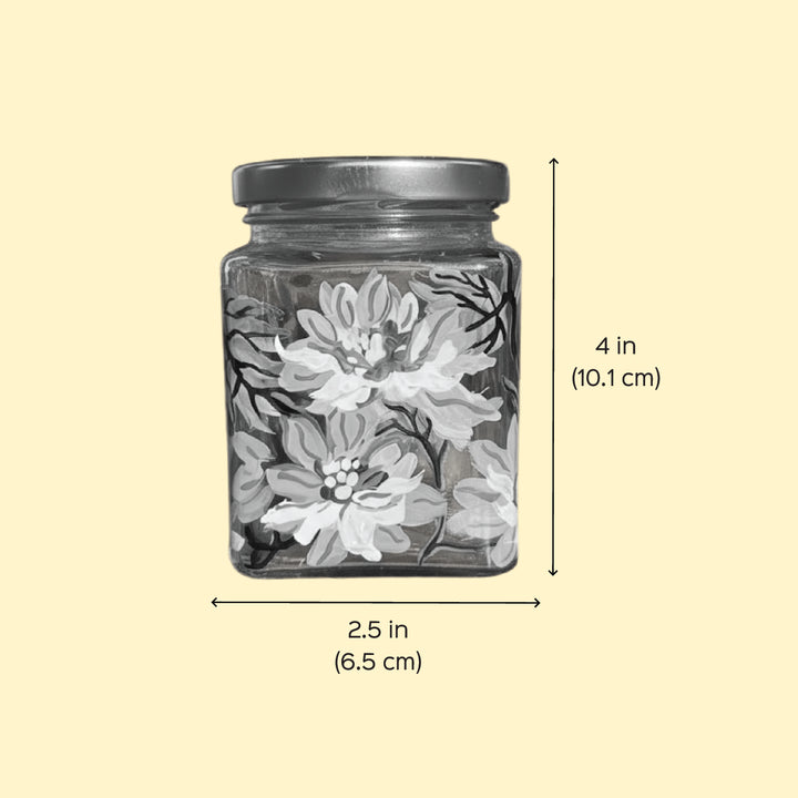 Hand-Painted Calendulas Glass Storage Container | Set Of 4