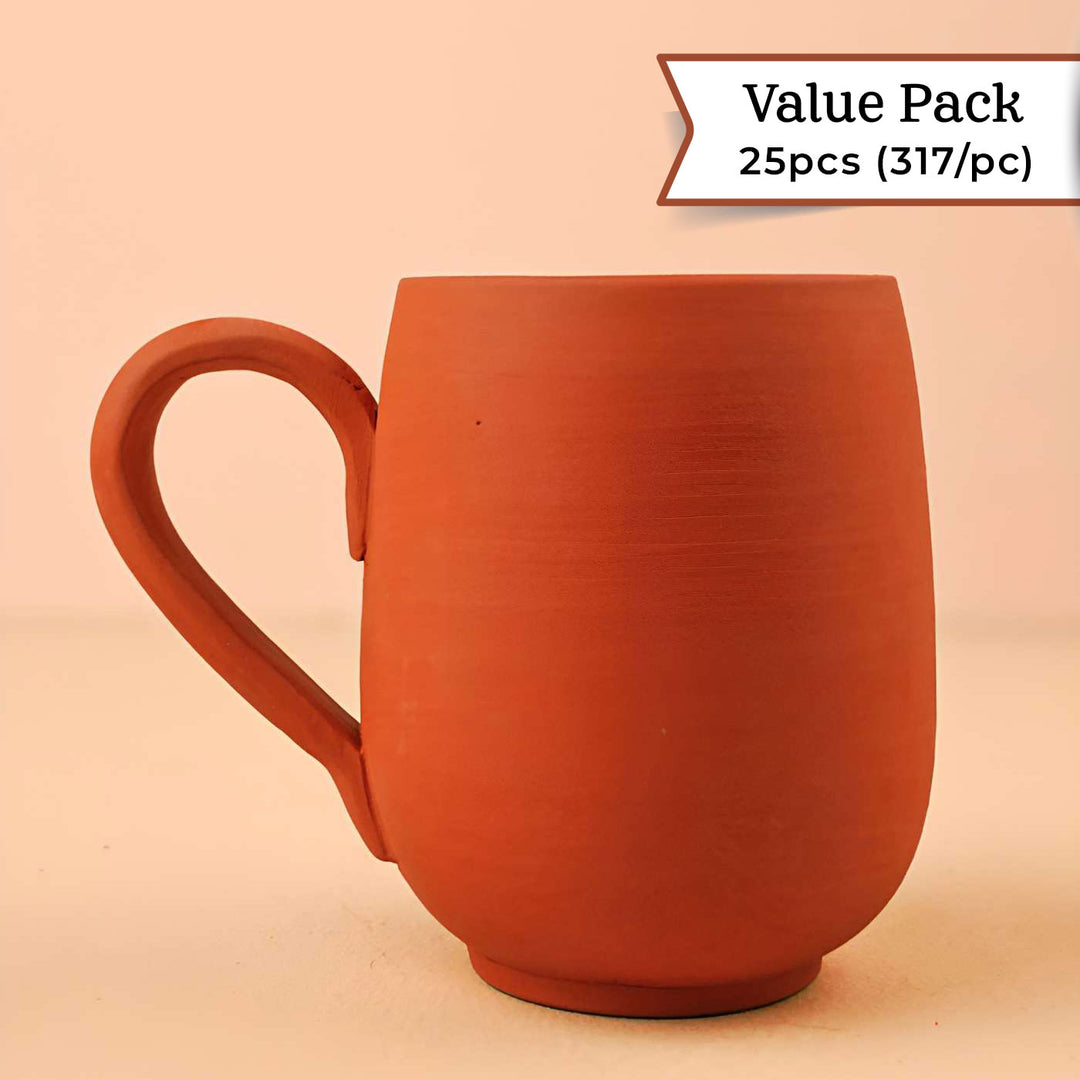 Handmade Maharaja Med Design Terracotta Mug