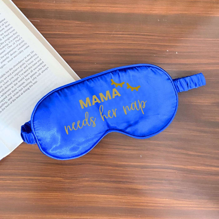 Customized Handmade Printed Needs A Nap Satin Eye Mask For Mothers