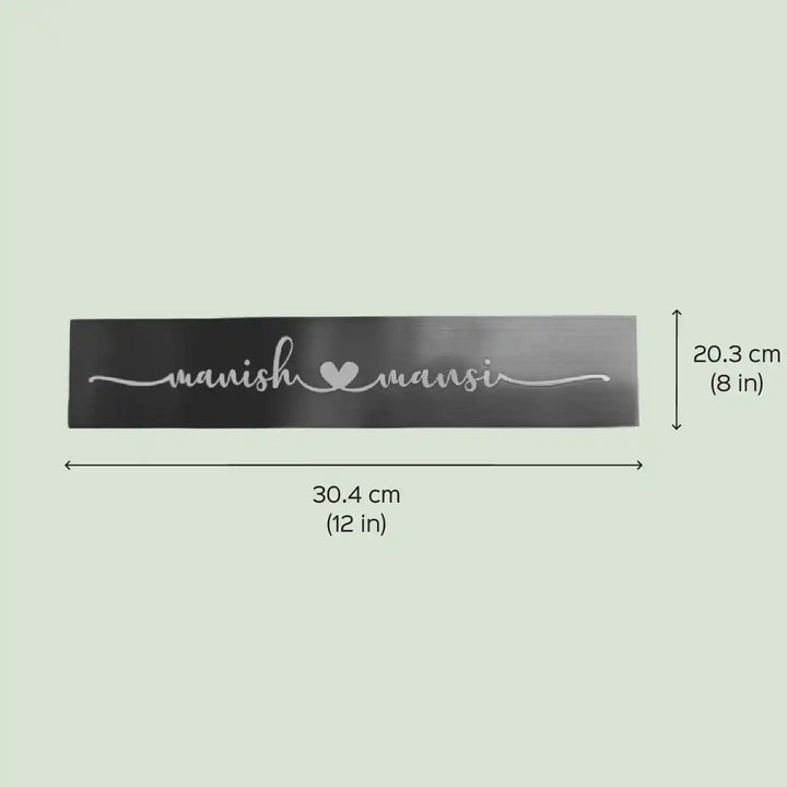 Personalized Minimal Design Steel Name Plate