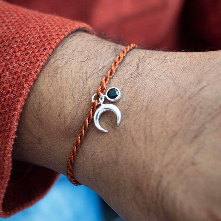 Holistic Charms Sterling Silver Charm Rakhi With Roli Chawal For Brother