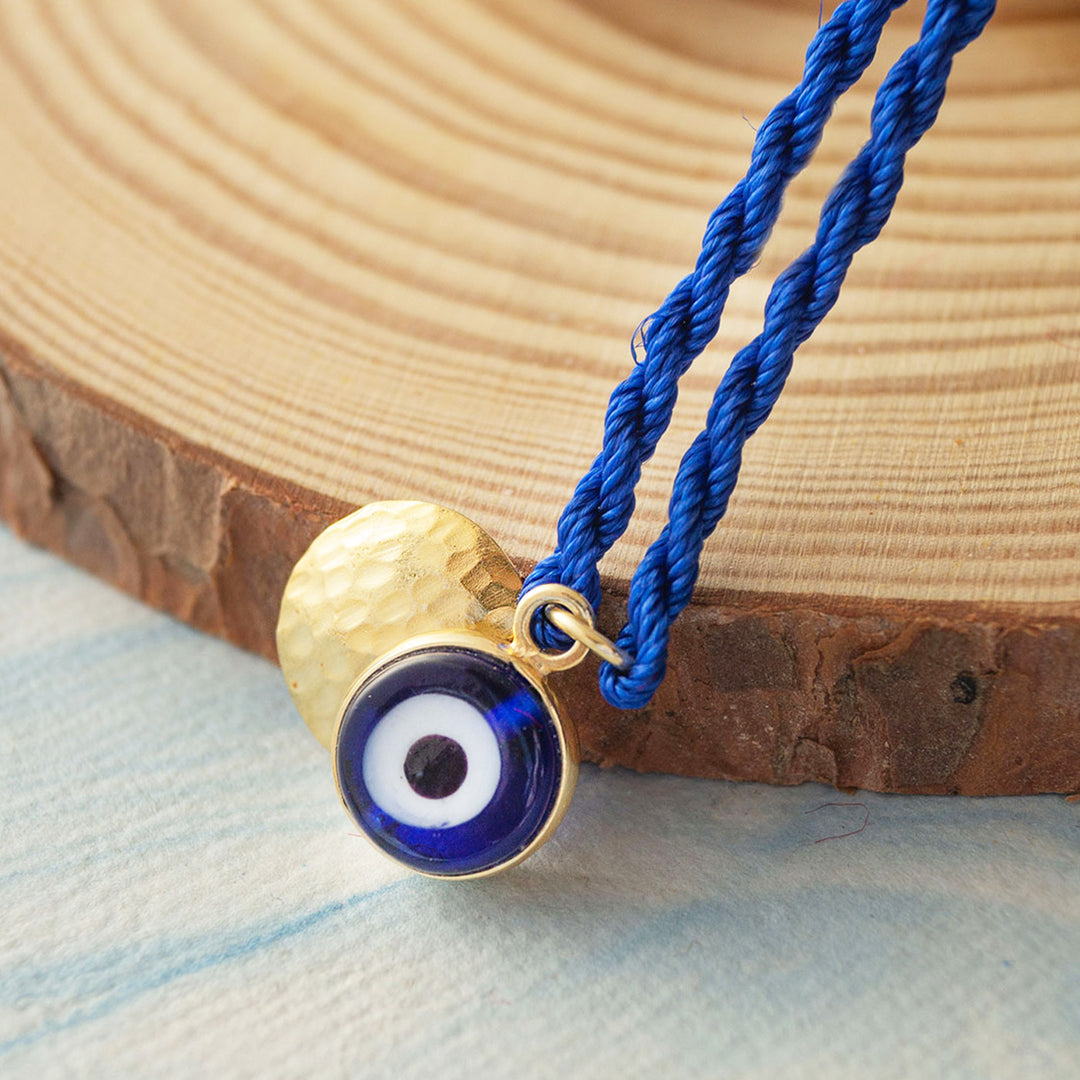 Evil Eye Multi-Wearable Gold Plated Sterling Silver Charm Rakhi With Roli Chawal For Brother