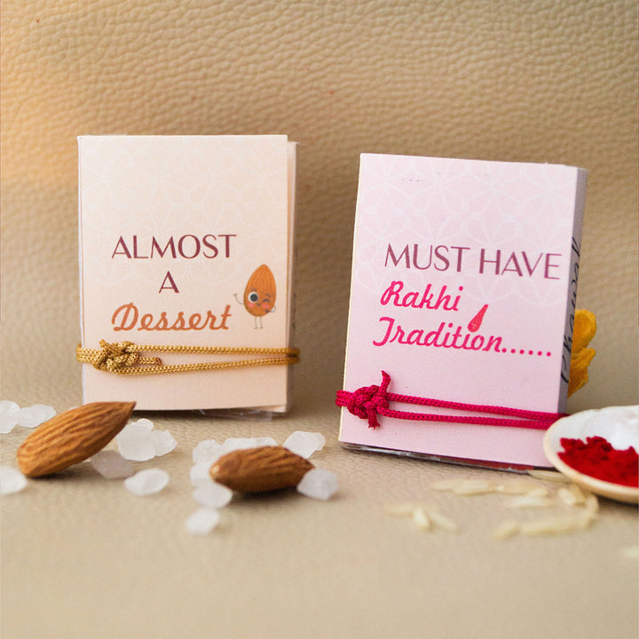 Evil Eye Multi-Wearable Gold Plated Sterling Silver Charm Rakhi With Roli Chawal For Brother