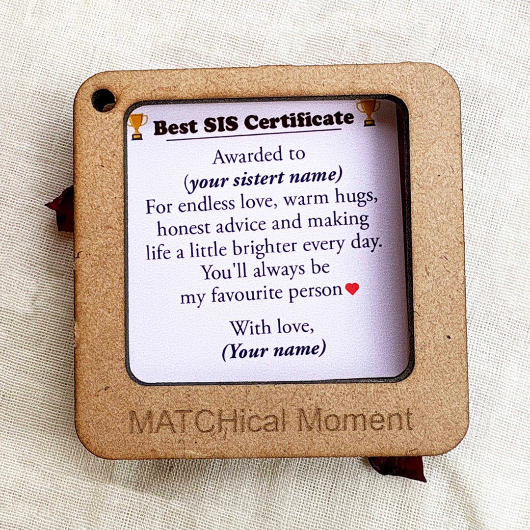 Personalized Photo "Friends" Theme Rakhi Gift for Sister | Rakhi, Matchbox Card & Photo Magnet Combo