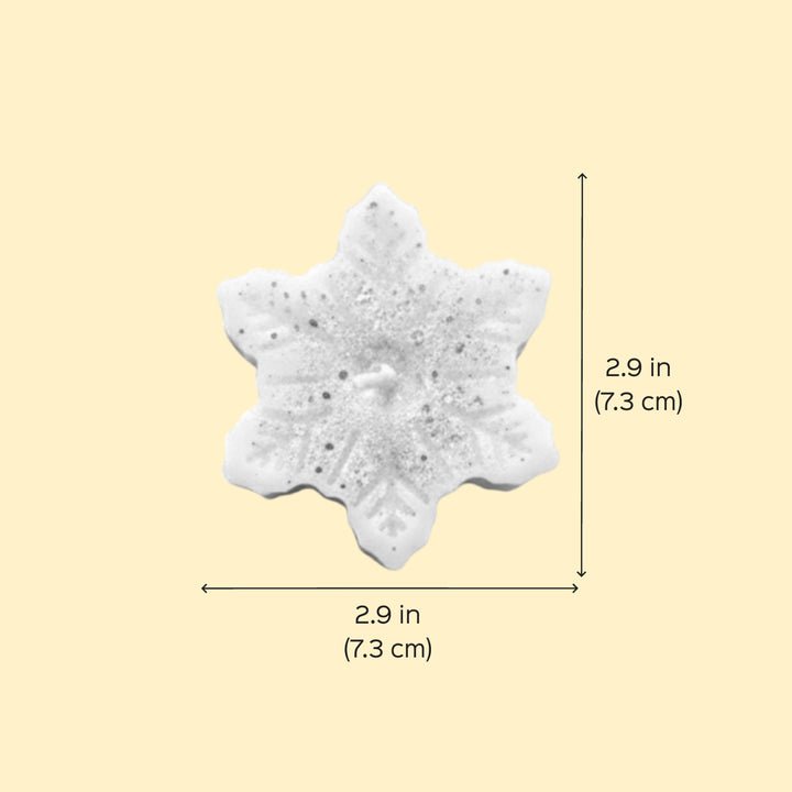 3 Pc | Handmade Snowflake Soy Wax Scented Candle For Christmas Decoration