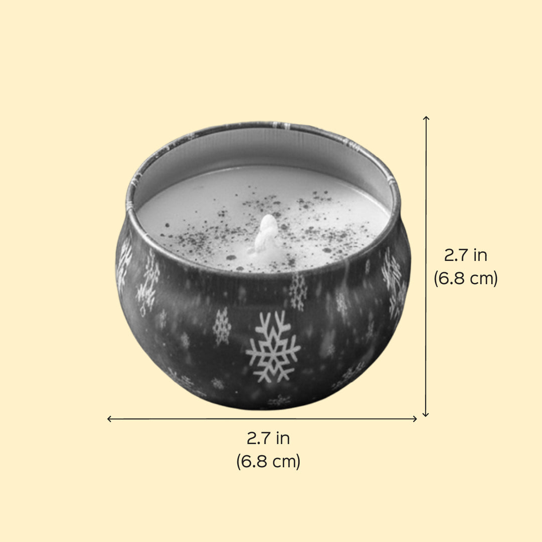 3 Pc | Assorted Handmade Christmas Theme Soy Wax Tin Candles