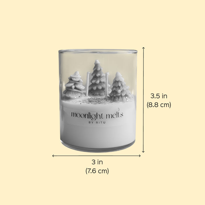 Handmade Winter Wonderland Theme Soy Wax Jar Candle