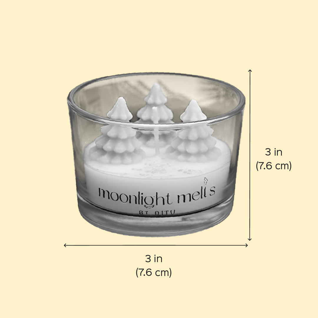 2 Pc | Handmade Christmas Tree Theme Soy Wax Jar Candles