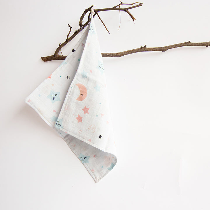 Stars & Sky Organic Cotton Muslin Wipes | 0-4 Years | Set of 6