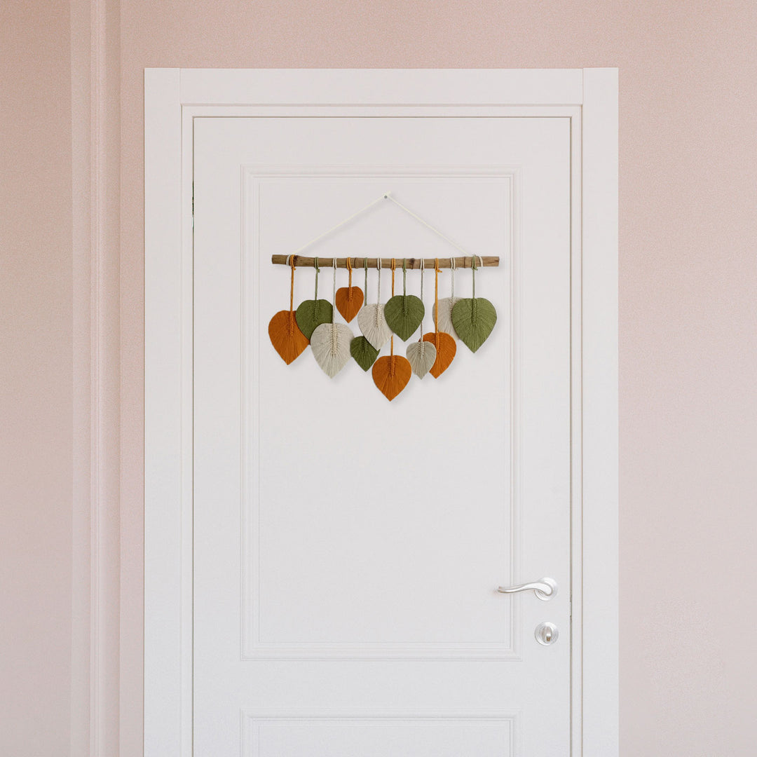 Handcrafted Macrame Leaf Wall Hanging