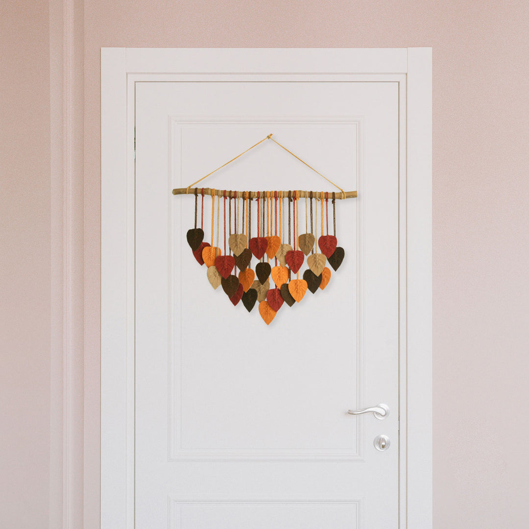 Handcrafted Macrame Leaf Wall Hanging