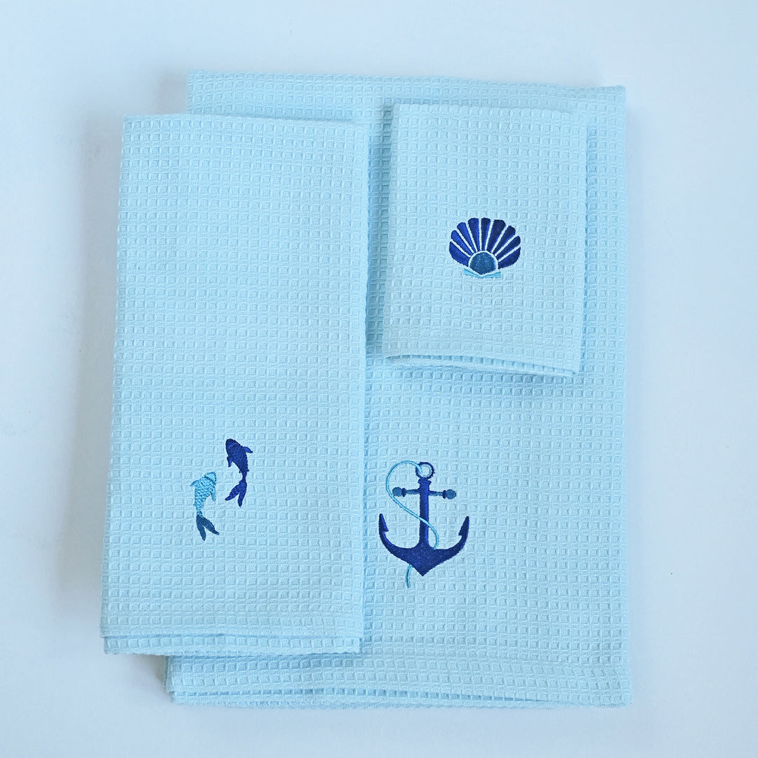 Embroidered 100% Cotton Towel | Set of 3