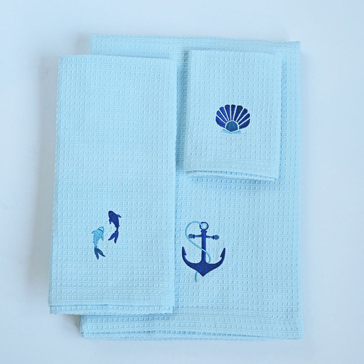 Embroidered 100% Cotton Towel | Set of 3