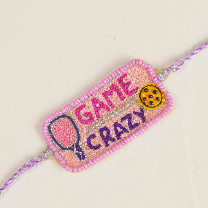 Handmade Beaded Game Crazy Theme Rakhi With Roli Chawal For Brother