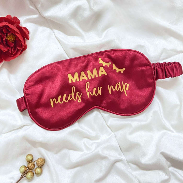Customized Handmade Printed Needs A Nap Satin Eye Mask For Mothers
