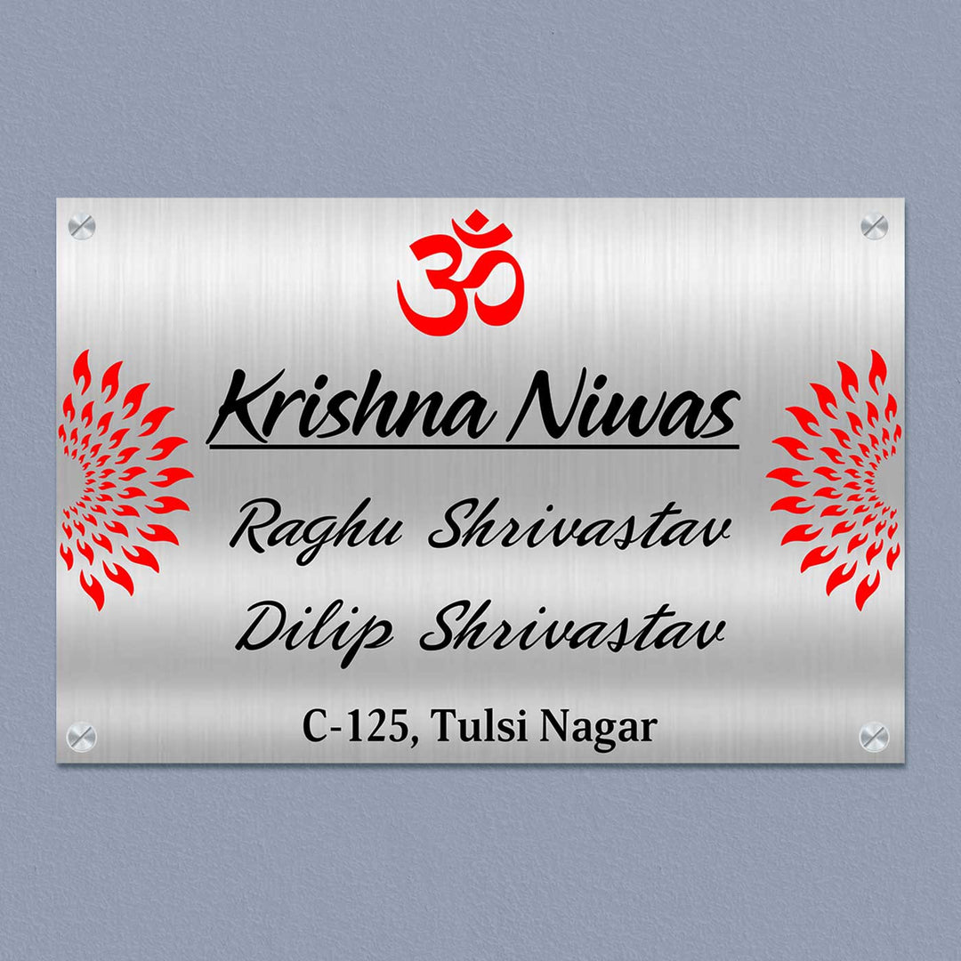 Personalized Mandla Theme Stainless Steel Name Plate