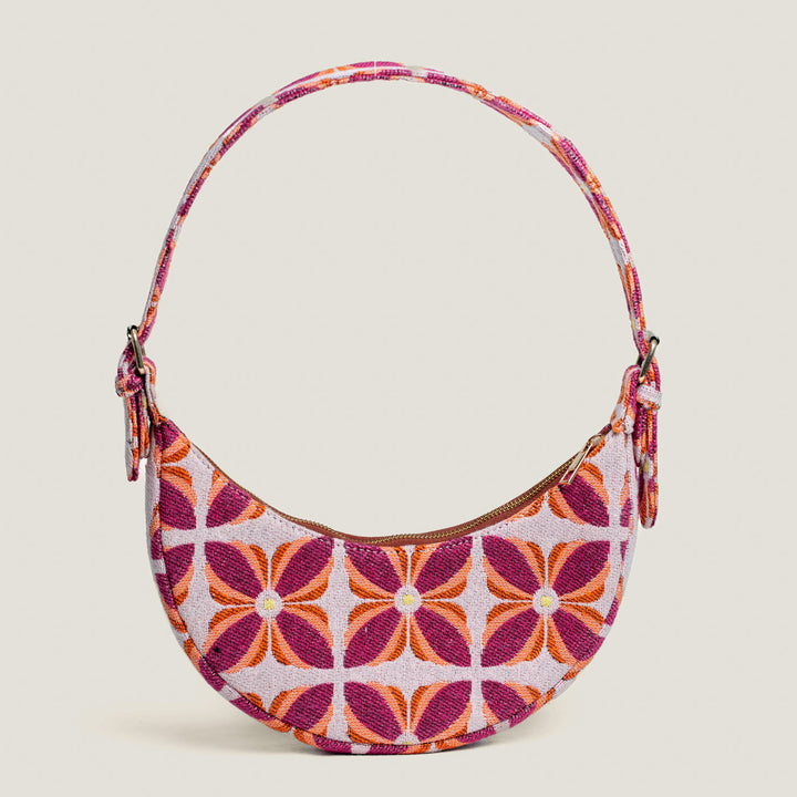 Manihar Hand Block Printed Mini Moon Bag