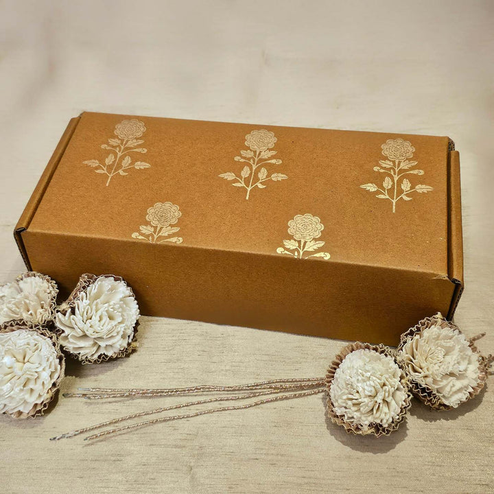 Handmade Marigold Flower Design Sticks | Set Of 5