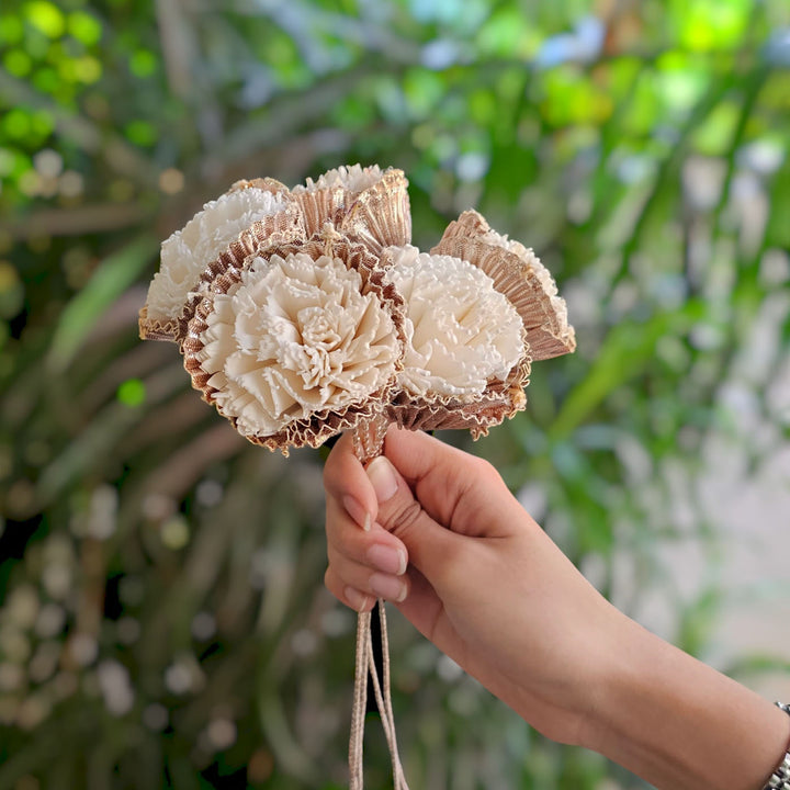 Handmade Marigold Flower Design Sticks | Set Of 5