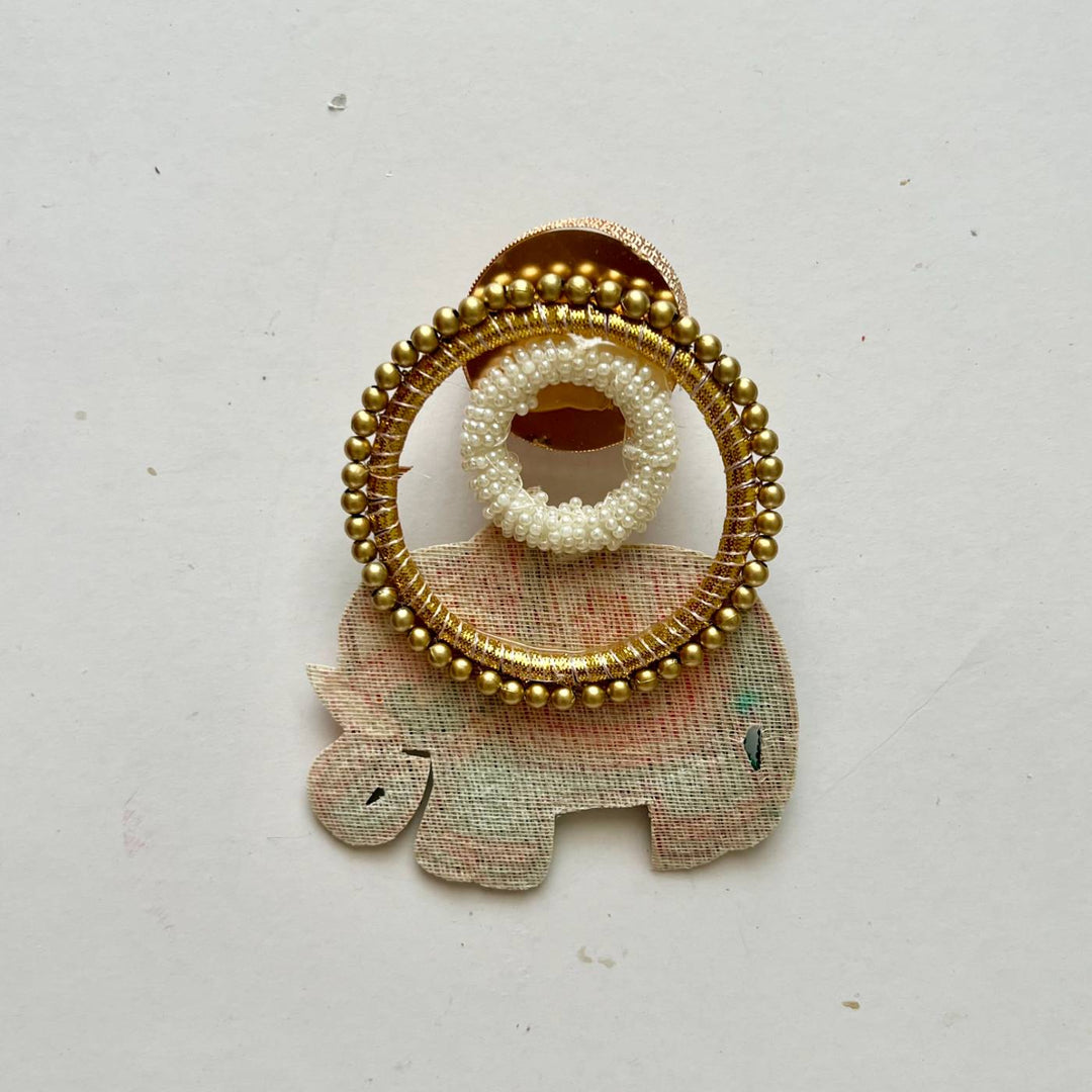 Handmade Beaded Elephant Design Tealight Holder
